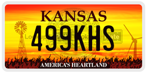 499KHS license plate in Kansas