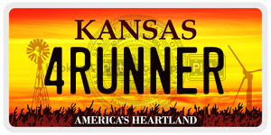 4RUNNER  license plate in KS