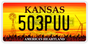 503PUU  license plate in KS
