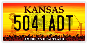 5041ADT  license plate in KS