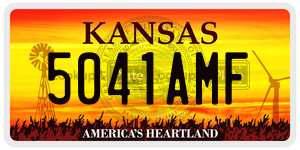 5041AMF  license plate in KS