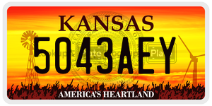 5043AEY  license plate in KS