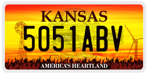 5051ABV  license plate in KS