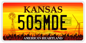 505MDE  license plate in KS