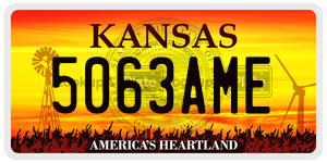 5063AME  license plate in KS