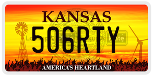 506RTY  license plate in KS