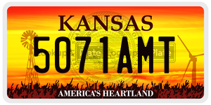 5071AMT  license plate in KS