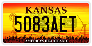 5083AET  license plate in KS