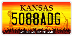 5088ADG  license plate in KS