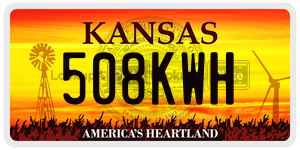 508KWH  license plate in KS