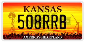 508RRB  license plate in KS