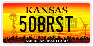 508RST  license plate in KS