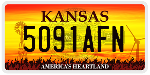 5091AFN  license plate in KS