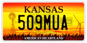 509MUA  license plate in KS