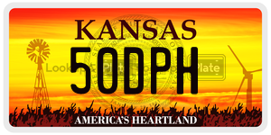 50DPH  license plate in KS
