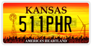 511PHR  license plate in KS