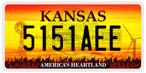 5151AEE  license plate in KS