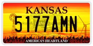 5177AMN  license plate in KS