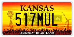 517MUL  license plate in KS