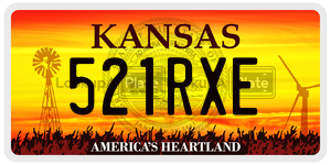 521RXE  license plate in KS