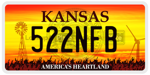 522NFB  license plate in KS