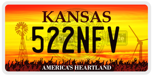 522NFV  license plate in KS