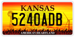5240ADB  license plate in KS