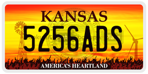 5256ADS  license plate in KS