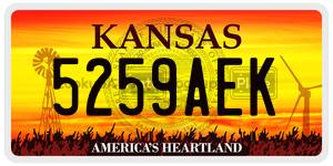 5259AEK  license plate in KS
