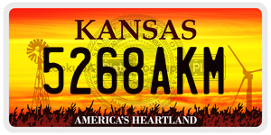 5268AKM  license plate in KS
