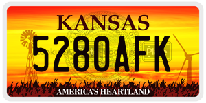 5280AFK  license plate in KS