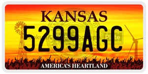 5299AGC  license plate in KS