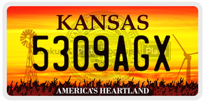 5309AGX  license plate in KS