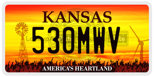 530MWV  license plate in KS