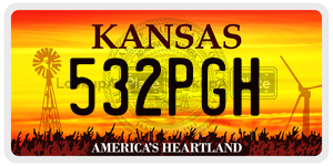 532PGH  license plate in KS