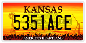 5351ACE  license plate in KS