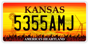 5355AMJ  license plate in KS