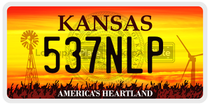 537NLP  license plate in KS