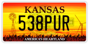 538PUR  license plate in KS