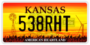 538RHT  license plate in KS