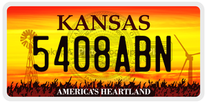 5408ABN  license plate in KS