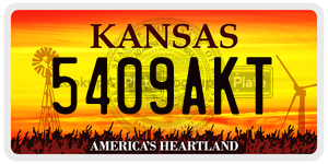 5409AKT  license plate in KS