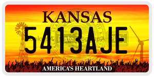 5413AJE  license plate in KS