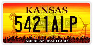 5421ALP  license plate in KS