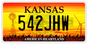 542JHW  license plate in KS