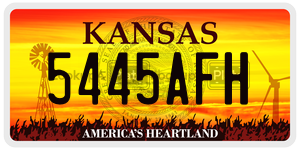 5445AFH  license plate in KS