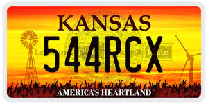 544RCX  license plate in KS