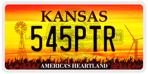 545PTR  license plate in KS