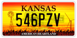 546PZV  license plate in KS