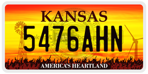 5476AHN  license plate in KS